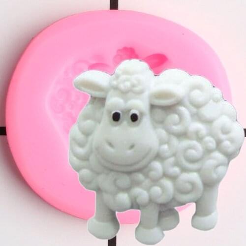 Lamb Silicone Fondant Mould DIY Baby Birthday Cupcake Topper Cake Decorating Tools Chocolate Baking Candy Clay Resin Molds