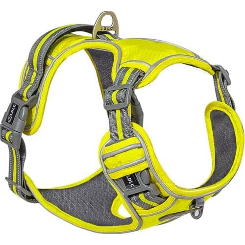 Reflective Nylon Pet Dog Harness Dog Padded Vest Adjustable Chest Strap Safety Lead All Weathers For large medium small Dogs