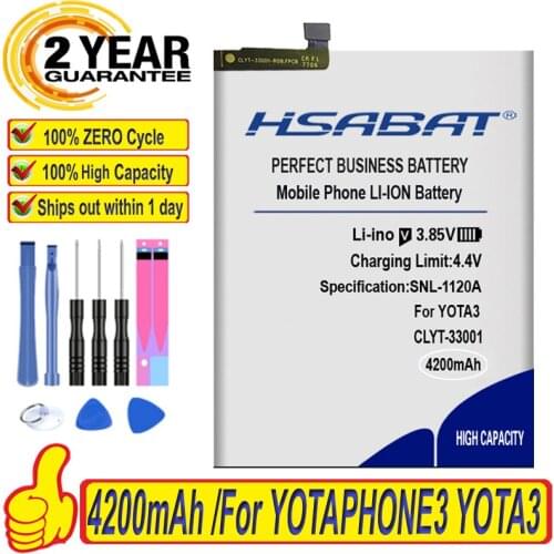 Top Brand 100% New 4200mAh CLYT-33001 Battery for YOTAPHONE3 YOTA3 YOTA Y3 Batteries + free tools