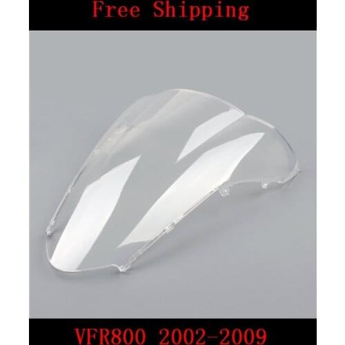 For Honda VFR800 2002-2009 VFR 800 motorcycle Double bubble windshield windscreen white