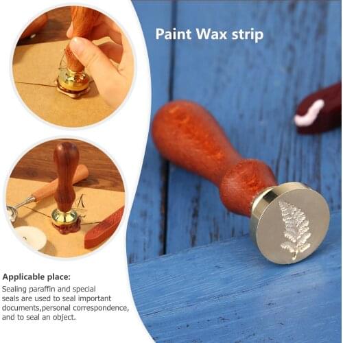 Retro Wax Seal Antique Plant Pattern Sealing Wax Stamp Wood Handle Envelope Wedding Invitations DIY Decorative Craft Gifts
