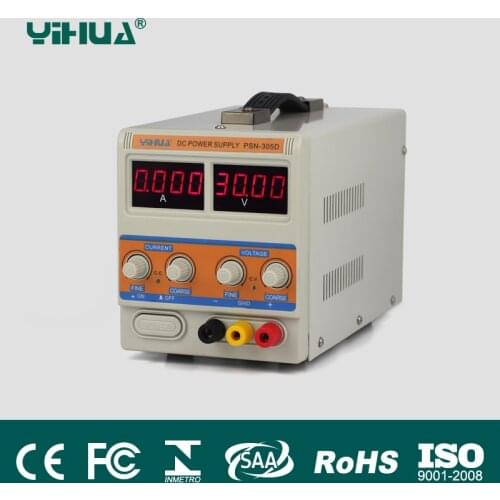 YIHUA PSN-305D 30V/5A Switching Regulated Adjustable Digital DC Power Supply SMPS 110V/220V EU/US PLUG