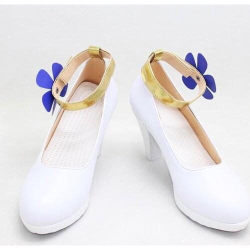 Anime Azur Lane women halloween Cosplay Shoe white heel shoes