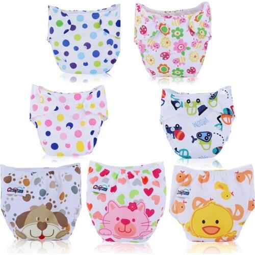 1PCS 12 Types Adjustable Baby Waterproof Diaper Pant Training Pants Potty Toddler Panties Newborn Underwear Reusable