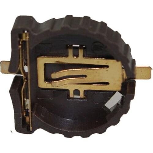 1PCS Cheap Brown Black Plastic Housing Coin Cell Button Battery Holder Sockets For CR1220 Batteries