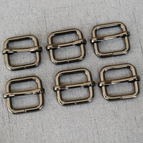 100 Pcs/Lot 20mm DIY Dog Collar For Webbing Silvery Adjustable Buckles Loops Straps Bag Accessory High Quality Plated Sustom
