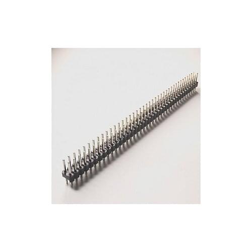 1000pcs 2x40 P 80 Pin 2.0 mm Pin Header male Dual row Straight PCB 180 Through Hole Insulator height 2.00mm Rohs Lead Free
