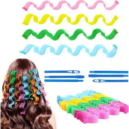 7 Different Sizes 18pcs/set Plastic Hair Rollers with Diameter 2.5CM New Magic Hair Curler DIY Bendy Rollers Hair Styling Tools