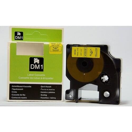 19mm DYMO tape cheap black on yellow 45808 for dymo D1 label printer