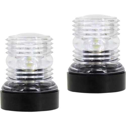2pcs Marine Boat All Around White LED Navigation Light 12/24 VDC 360 Degree