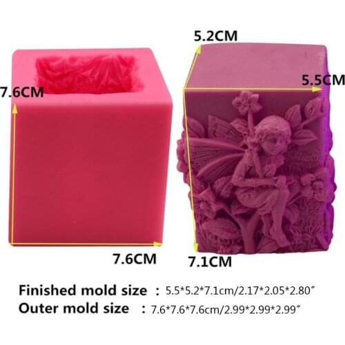 3D Angel Girl Fairy Silicone Soap Mold DIY Clay Candle Making DIY Cake Chocolate E15B