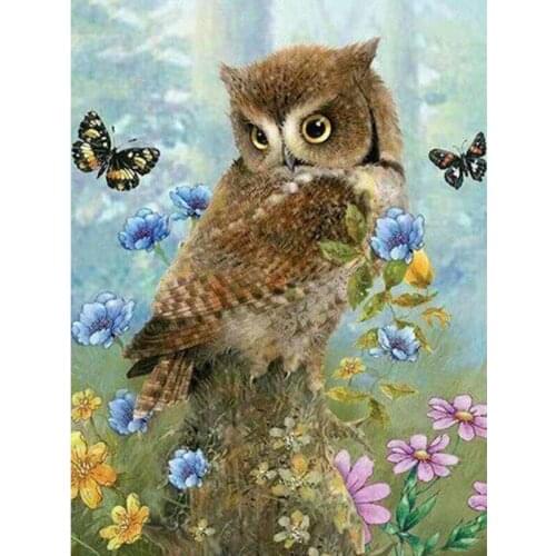 5D Diamond Mosaic Owl Needlework DIY Full Sets Diamond Embroidery Animal Picture Of Rhinestones Home Decor