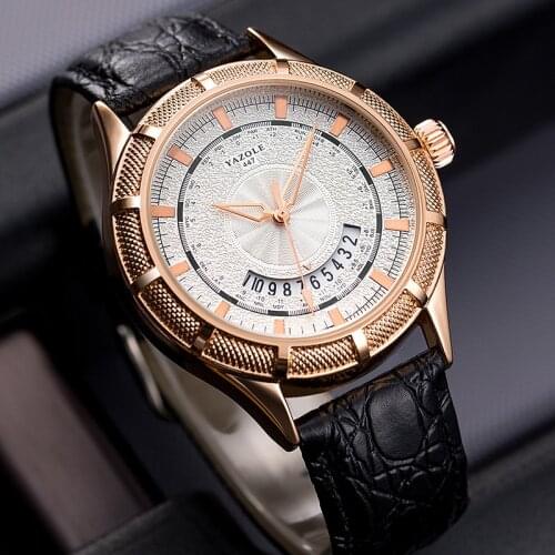 Luxury brand Fashion wristwatch mens Yazole men watch Date Business 30M Waterproof Quartz Watch reloj hombre # watch for men