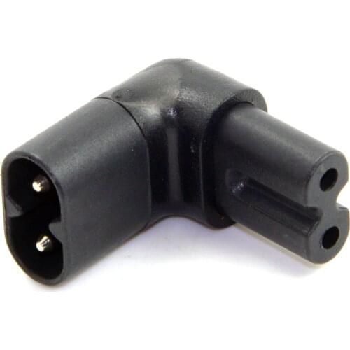 CYDZ Figure 8 IEC 320 C7 to C8 90 Degree Up Down Angled Right Angle AC Power Adapter Extension