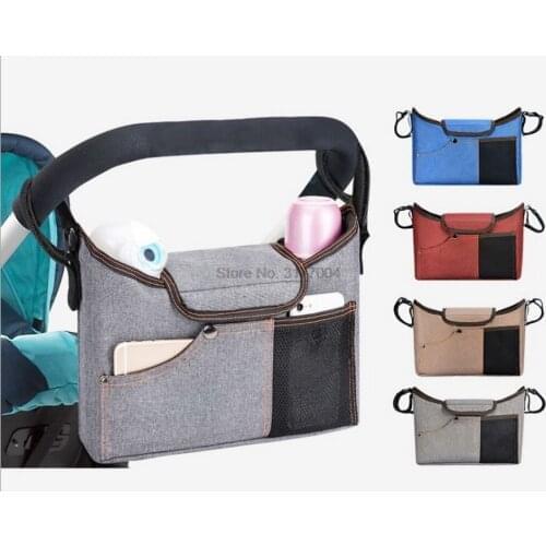 DHL 50pcs Universal Baby Stroller Bag Travel Diaper Bags Baby Carriage Pram Buggy Cart Bottle Bag Accessories