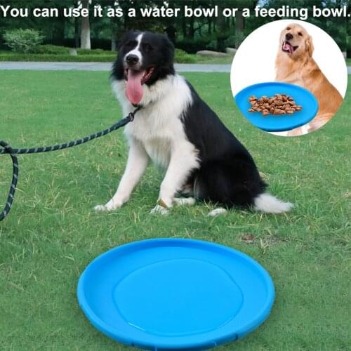 Pet Dogs Toy Dog Flying Disc Chewing Toys Food Dispenser Pet Training Toys Outdoor Pet Feeding Waterer