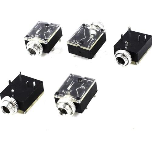IMC Hot 5 Pcs 5 Pin 3.5mm Audio Mono Jack Socket PCB Panel Mount for Headphone