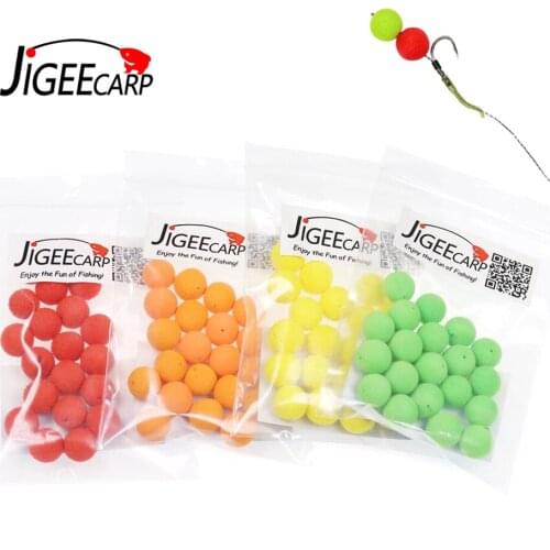JIGEECARP 20pcs Carp Fishing Round Pop Ups Boilies Method Feeder Fishing Baits Corn Apple Strawberry Flavor Carping Bait Tackle