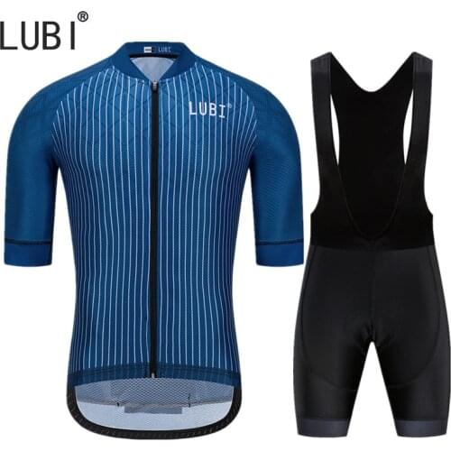 LUBI Pro Cycling Jersey Bib Set Summer Sports Wear Mountain Uniform Bike Clothes Kits Bicycle Clothing MTB Bike Cycling Suit