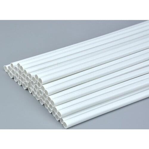 20pcs/lot ABS Round Tube Hollow Circular Plastic Pipe Dia 2/3/4/5/6/8/10mmfor DIY Model Toys Handmade Buidling Parts L500mm