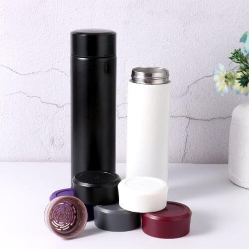 5Pcs Drinking Cup Lids Vaccum Bottle Stopper Covers Ceramic Mug Caps Dust Proof Plastic Cover with Tea Strainer for Water Bottle