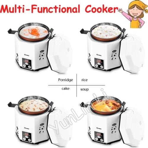 1.2L Mini Rice Cooker Intelligent Multi Cooker Time-Appointment Electric Cooker Suitable for 1-2 People CFXB12-200B