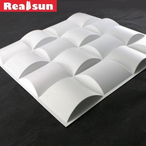 2018 New Arrival Modern Environmental Durable PVC 3d Wall Panel for Home Deco 50*50CM Super Lightweight 3D Wall Board