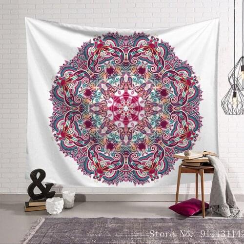 New Mandala Bohemian Style Tapestry Wall Colorful Psychedelic Digital Printed Home Decor Home Textile Background Cloth