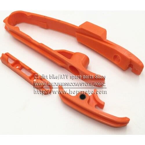 Orange Chain Slider Swingarm Guide Brake Hose Clamp For KTM SX SXF 125 150 200 250 350 450 525 2011-2015