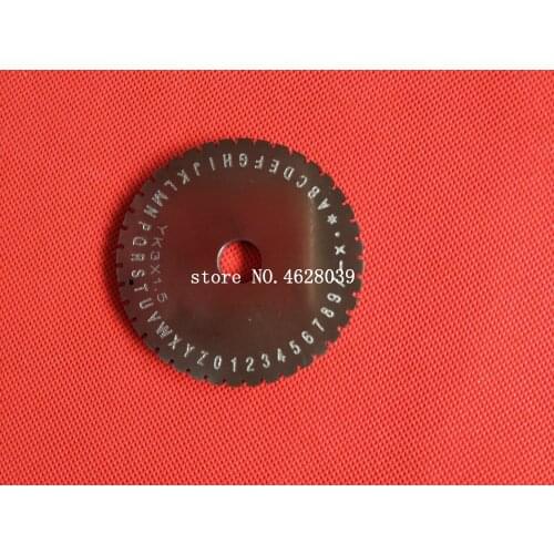 Original part Letter Wheel For Semi-automatic Sheet Embosser Metal marking Stamping Printer Top Quality