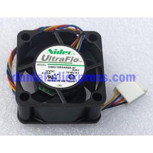 Original Nidec 4020 4cm fan 4-wire double ball small case industrial control cooling 12V 0.12A