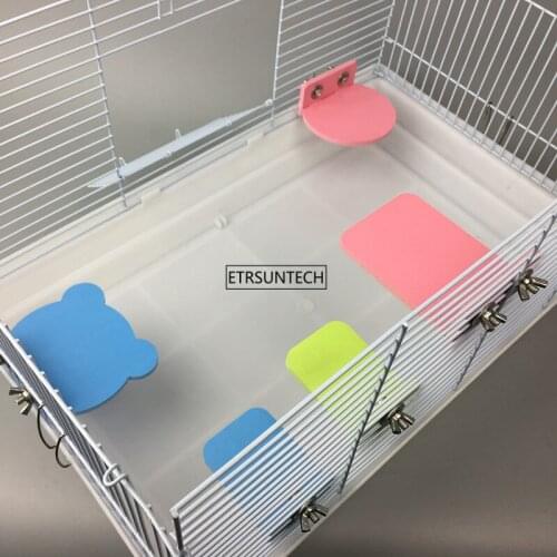 100pcs Hamster Platform Parrot Wood Stand Rack Toy Hamster Station Board Branch Perches for Bird Cage Small Animals Rat Toys