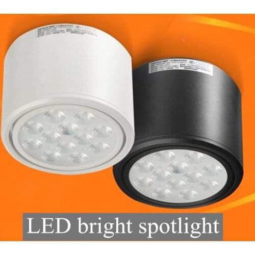 Surface Mounted LED Downlight Recessed Lamp Round 7W12W Adjustable Angle Ceiling Fixtures Driverless spot lights 220V Bedroom