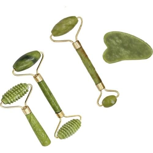 1pc 8 Sizes Facial Massage Roller Plate Double/Single Heads Jade Stone Massager Eye Face Neck Thin Lift Relax Slimming Tools