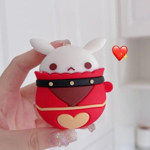 Genshin Impact for AirPods Pro Case Klee Ganyu Keqing Bomb Dango Cosplay Silicone Protective Case Earphone Box Xmas