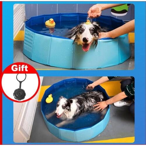 Foldable Pet Dog Cat Swimming Pool Bath Swimming Tub Bathtub Pet Swimming Pool Collapsible Bathing Pool For Dogs Cats Kids