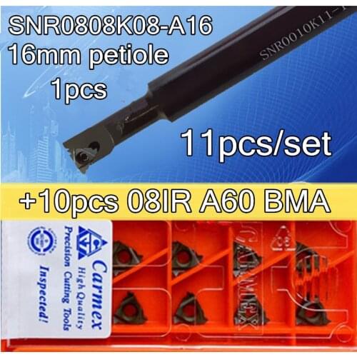 SNR0808K08-A16 16mm petiole CNC Internal thread Turning tool 1pcs +10pcs Carmex 08IR A60 BMA 11pcs/set Free shipping