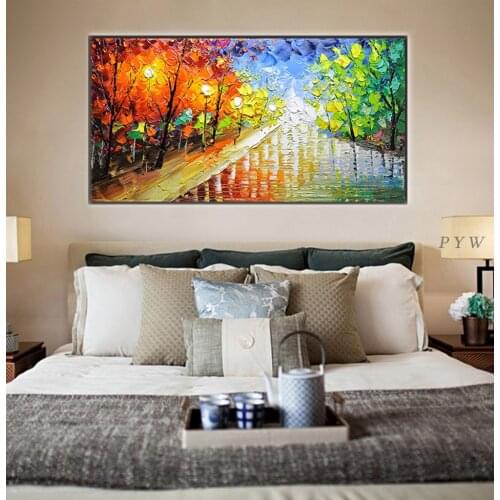 Modern Abstract Paintings 3D Knife Flower Hand Painted Oil Painting On Canvas Home Wall Decor Art Picture For Living Room Gift