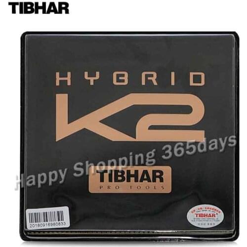 TIBHAR 2019 New HYBRID K2 (Sticky rubber + German Hard Sponge, Speed & Spin) Pips-in Table Tennis Rubber Ping Pong Sponge