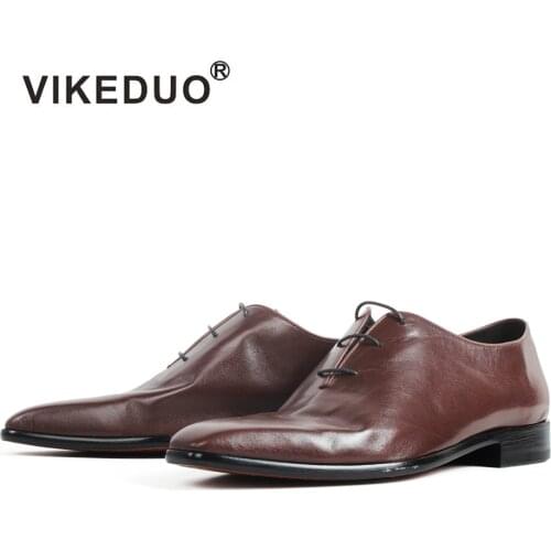 VIKEDUO Mens Leather Shoes