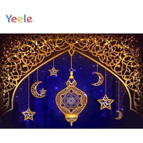 Yeele EID Muslim Background Golden Moon Ramadan Small Beiram Party Posters Portrait Photo Backdrops Photocall For Photo Studio