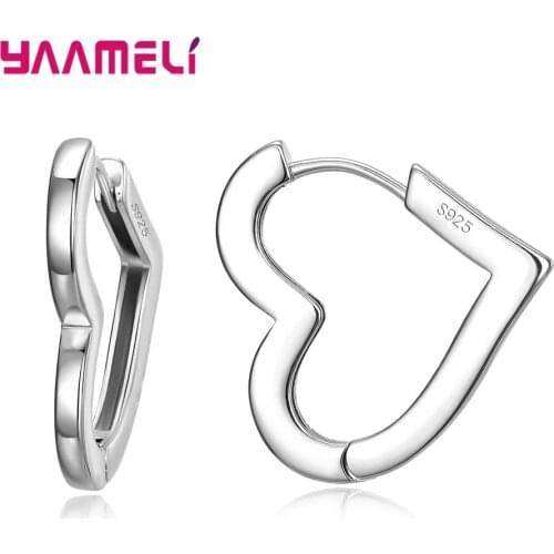 2021 New Earrings for Women Girls 100% Real Pure 925 Sterling Silver Jewelry Hot Sale Geometric Hoop Ear Brinco Pendientes