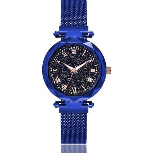 Starry Sky Series Magnet Mesh Strap Watch Fashion Trending Womens Roman Scale Lazy Watch Factory Direct Sales