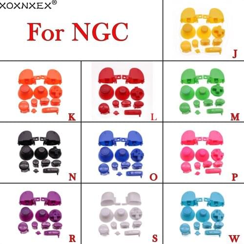 XOXNXEX 1set Analog Stick Cap Buttons Keypads Y X A B Z Buttons Joystick stick Caps for Nintend Gamecube For NGC controller