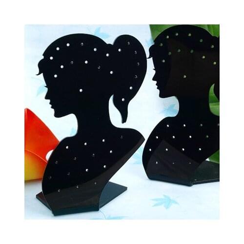 Wholesale 10pcs 140x90mm Lady Figure Acrylic Stud Earring Jewelry Display Stand Holder,Fashion Jewelry Display