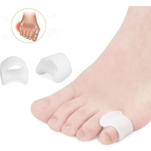 1 Pair Foot Care Small Toe Separator Silicone Gel Hallux Valgus Corrector Proector For Prevent Toe Side Overlap Thumb Protection