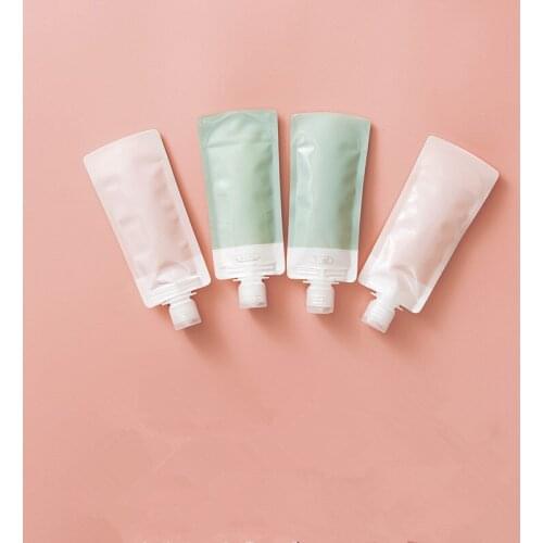 2pcs/set Cartoon Cute Travel Empty Cosmetic Jar Shampoo Lotion Container Bag Pouch Bottle Travel Accessories Foldable Bottles