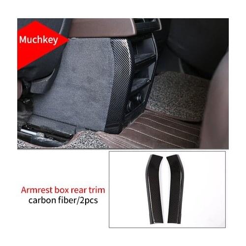 For BMW X5 F15 2014-2018 carbon fiber Armrest box rear trim 2pcs