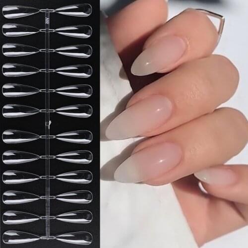 240pcs False Nails T Shaped Long Water Drop Mold For Acrylic Extension Gel Polish Display Effect Nail Tips Manicure Tool NL1850