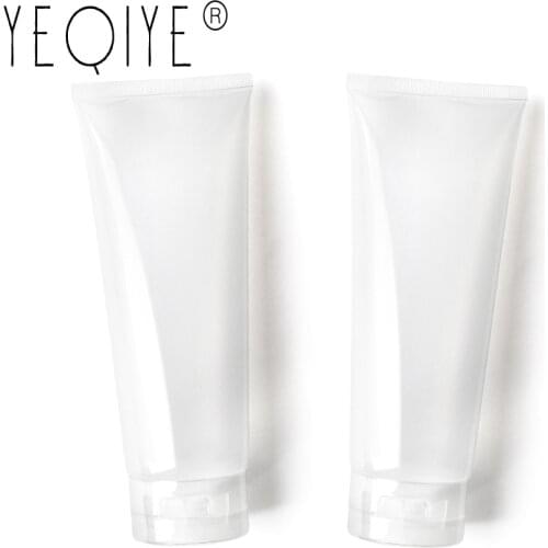 【30PCS】200ml Transparent Cosmetic Soft Tube Bottle 200g Plastic Refillable Hair Mask Bottle Body Lotion Container Travel Bottle